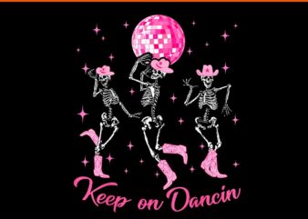 Pony Club Keep On Dancing Skeleton Cowgirl Pink Western PNG t shirt illustration