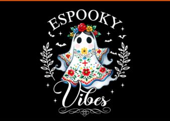 Espooky Vibes Maestra Halloween Spanish Mexican Teacher PNG vector clipart