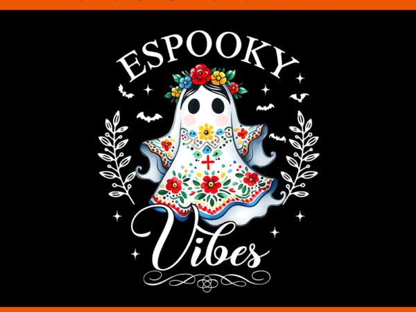 Espooky vibes maestra halloween spanish mexican teacher png vector clipart