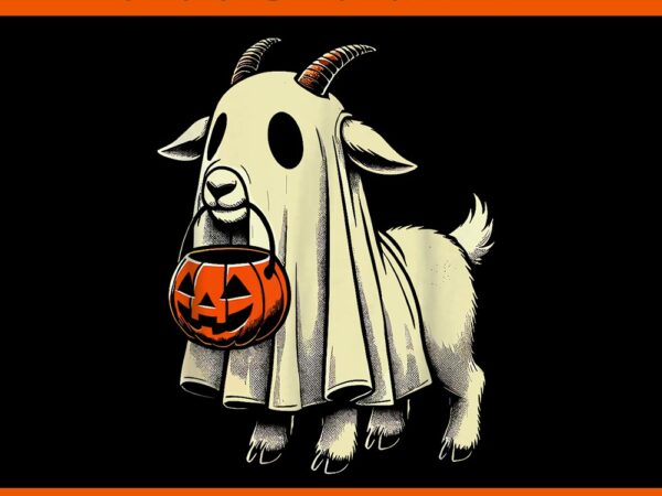 Goat ghost pun meme trick or treat png t shirt design template