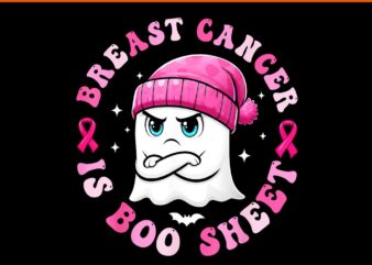 Breast Cancer Is Boo Sheet Ghost Halloween PNG