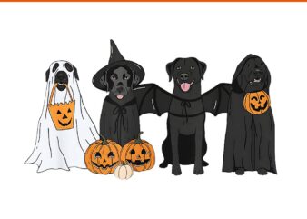 Black Labrador Halloween PNG t shirt template