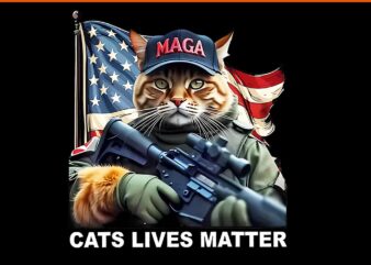 Cats Lives Matter Trump 2024 PNG t shirt vector file