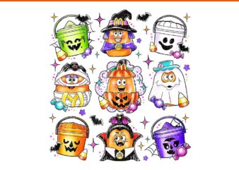 Chicken Nuggets Pumpkin Halloween 90’s Vintage PNG t shirt vector file