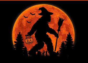 Bigfoot Pumpkin Halloween Sasquatch PNG t shirt template