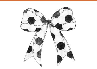 Coquette Bow Soccer Ball PNG t shirt vector file