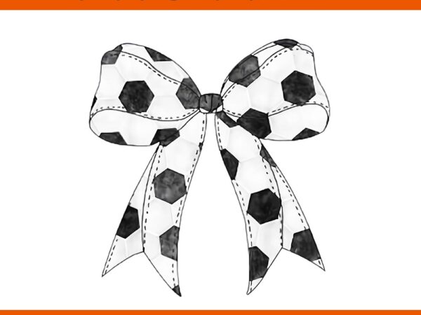 Coquette bow soccer ball png t shirt vector file