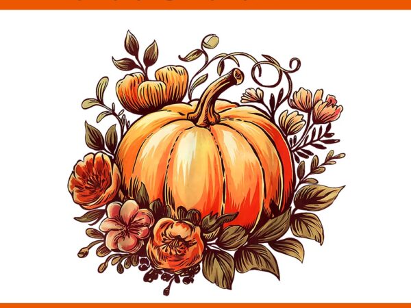 Fall autumn pumpkin graphic vintage thanksgiving png