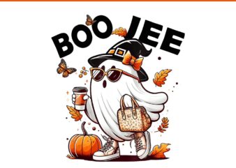 Boojee Ghost Halloween Pumpkin Spooky Season PNG