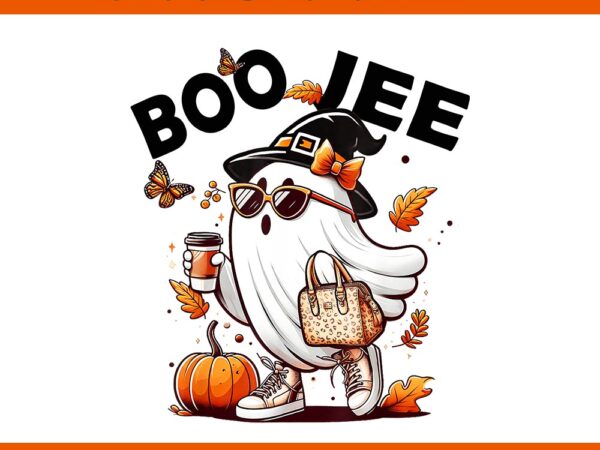 Boojee ghost halloween pumpkin spooky season png t shirt template