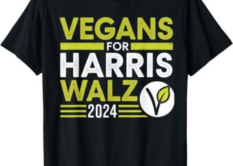 Vegans For Harris Waltz Walz 2024 Vegan For Kamala 2024 T-Shirt