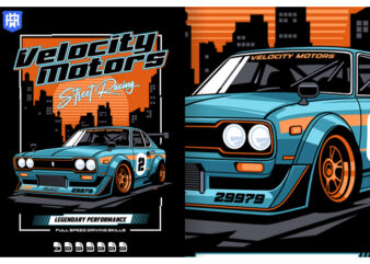 Velocity Motors Steet Racing t shirt vector art