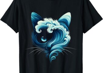 Vintage Blue Wave Of Cat Ladies Blue Cats Wave For Kamala T-Shirt