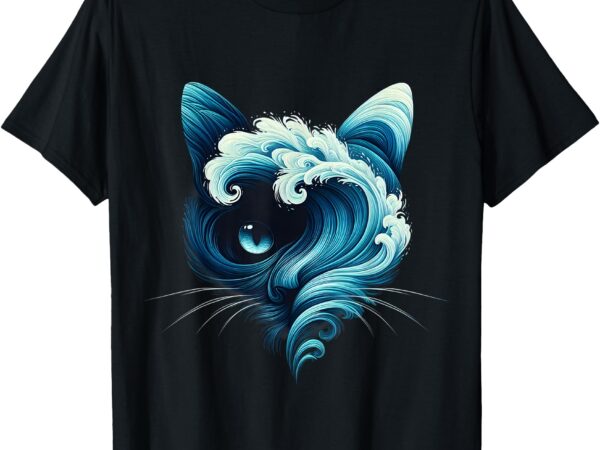 Vintage blue wave of cat ladies blue cats wave for kamala t-shirt