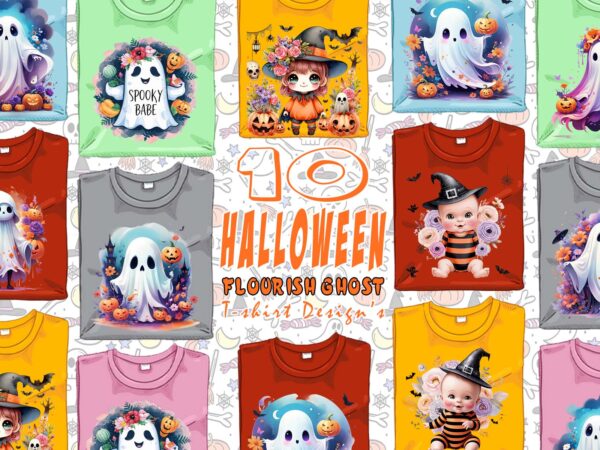 10 flourish halloween spooky ghost at only 5$