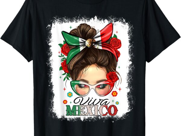 Viva mexico independence day shirts women girls mexican flag t-shirt