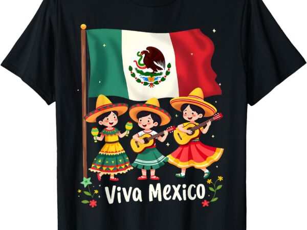 Viva mexico mexican independence day guitar girls mexico t-shirt