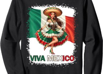 Viva Mexico-Shirt Independence Day Mexican Flag Women Sweatshirt