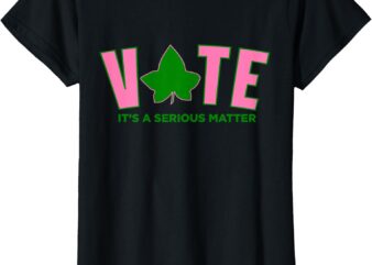 Vote Its a Serious Matter Pink and Green T-Shirt