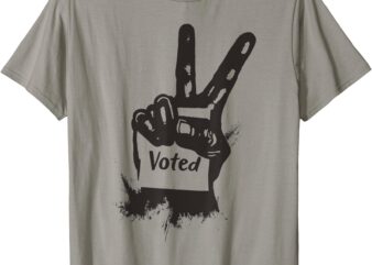 Voted Peace Sign Election I Voted Harris Walz Trump Vance T-Shirt