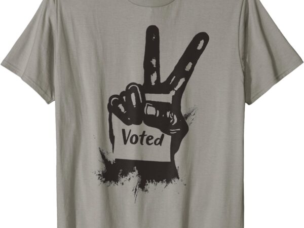 Voted peace sign election i voted harris walz trump vance t-shirt