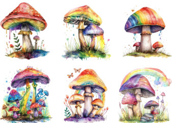 Watercolor Mushroom Sublimation