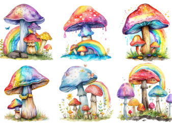 Watercolor Mushroom Sublimation