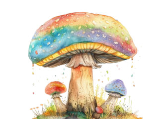 Watercolor Mushroom Sublimation