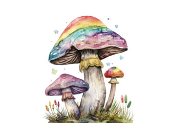 Watercolor Mushroom Sublimation