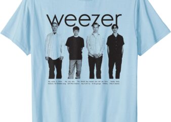 Weezer – Blue Album Anniversary Tracklist T-Shirt