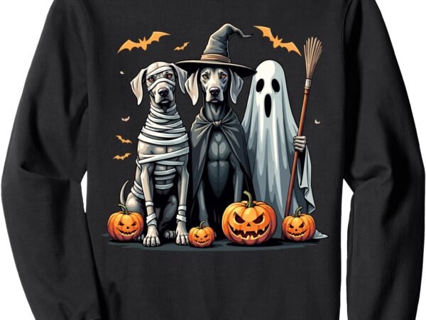 Weimaraner halloween costume mummy witch ghost dog lover sweatshirt