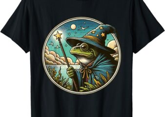 Whimsical Frog Wizard T-Shirt