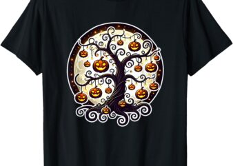 Whimsical Halloween Tree T-Shirt