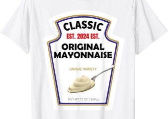 White Mayonnaise DIY Halloween Costume Couples & Group Mayo T-Shirt