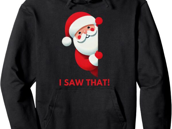 Winking santa claus pullover hoodie t shirt design for sale