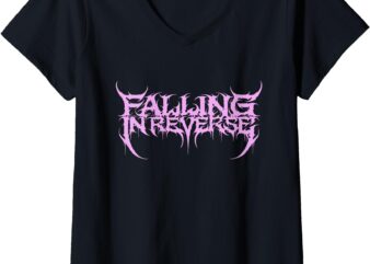 Womens Falling In Reverse – Official Merchandise – Popular Monster V-Neck T-Shirt