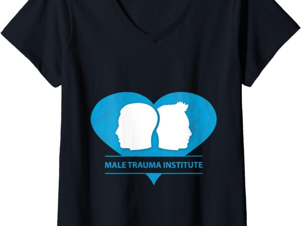 Womens male trauma insitute v-neck t-shirt