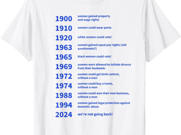 Women’s rights gained by date motivation t-shirt