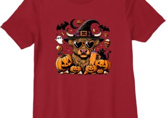 Womens Spooky Cow Halloween Premium T-Shirt