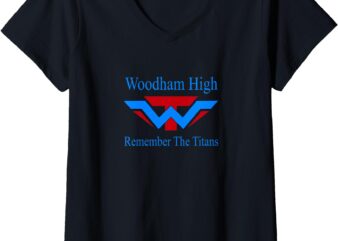 Womens WoodHam High School Pensacola Escambia County Florida V-Neck T-Shirt