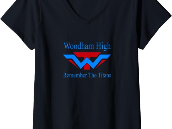 Womens woodham high school pensacola escambia county florida v-neck t-shirt