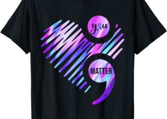 You Matter Suicide Prevention Awareness Teal & Purple Ribbon T-Shirt