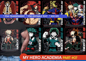 MY HERO ACADEMIA part#07 anime tshirt design bundle