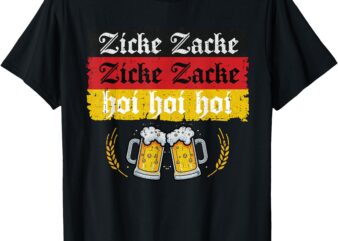 Zicke Zacke Hoi Oktoberfest German Flag Party Funny T-Shirt