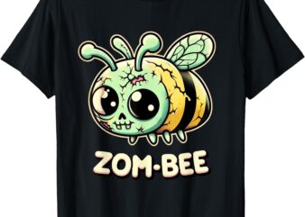 Zom-Bee Adorably Creepy Zombie Bee Cartoon Halloween T-Shirt