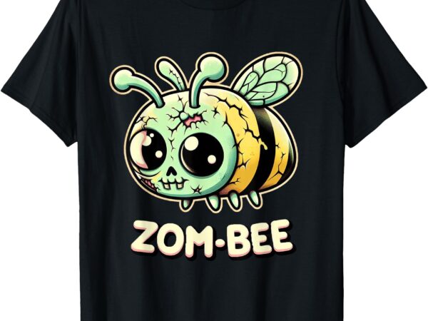 Zom-bee adorably creepy zombie bee cartoon halloween t-shirt