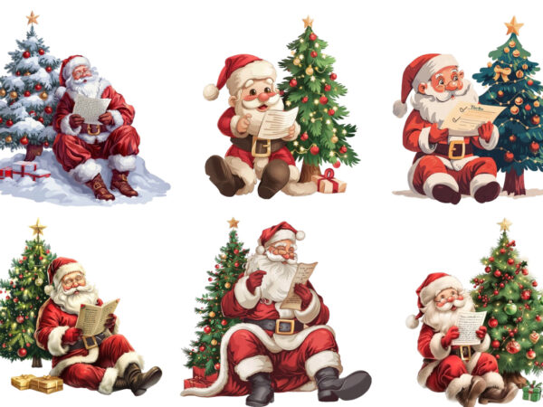 Cartoon santa claus t shirt vector file