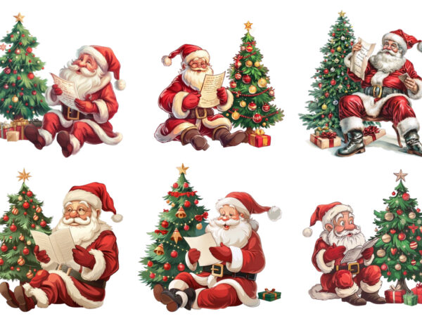 Cartoon santa claus t shirt vector file