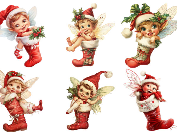 Baby fairy santa t shirt template