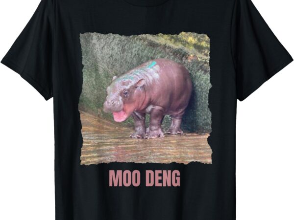 Baby pygmy hippo moo deng funny t-shirt